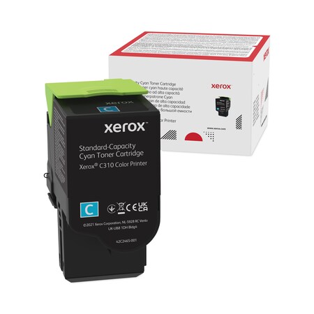 Xerox Toner, 2,000 Page-Yield, Cyan 006R04357